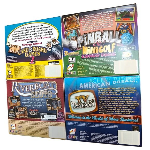 Lot of 5 PC Games TV Tycoon, Poker, Slots, Golf, Pinball, Card & Board eGames - Picture 3 of 4